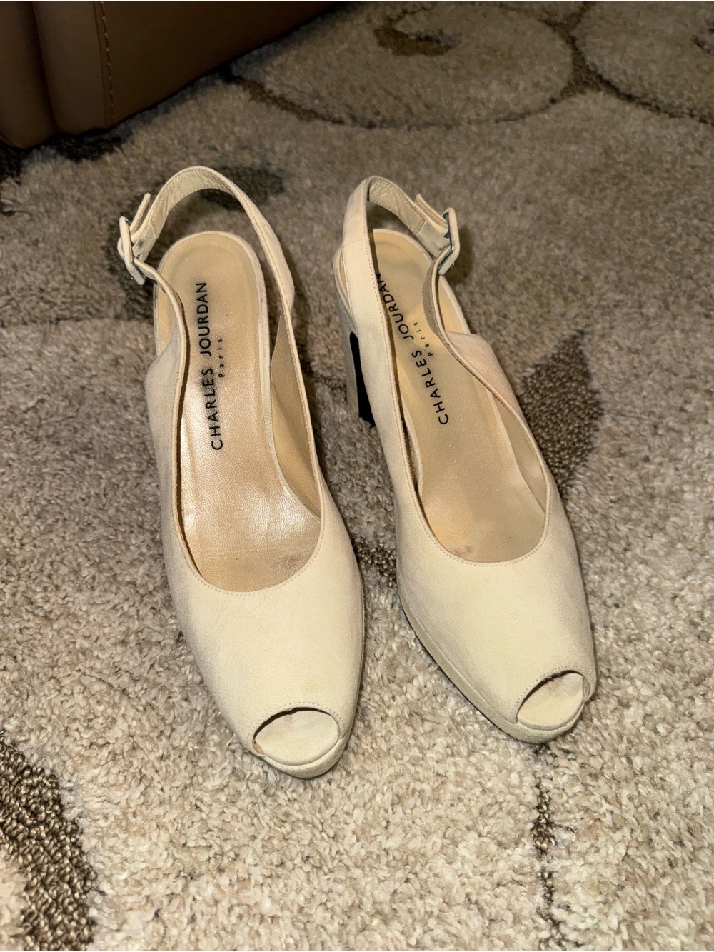 Charles Jourdan Platform Slingback Heels
